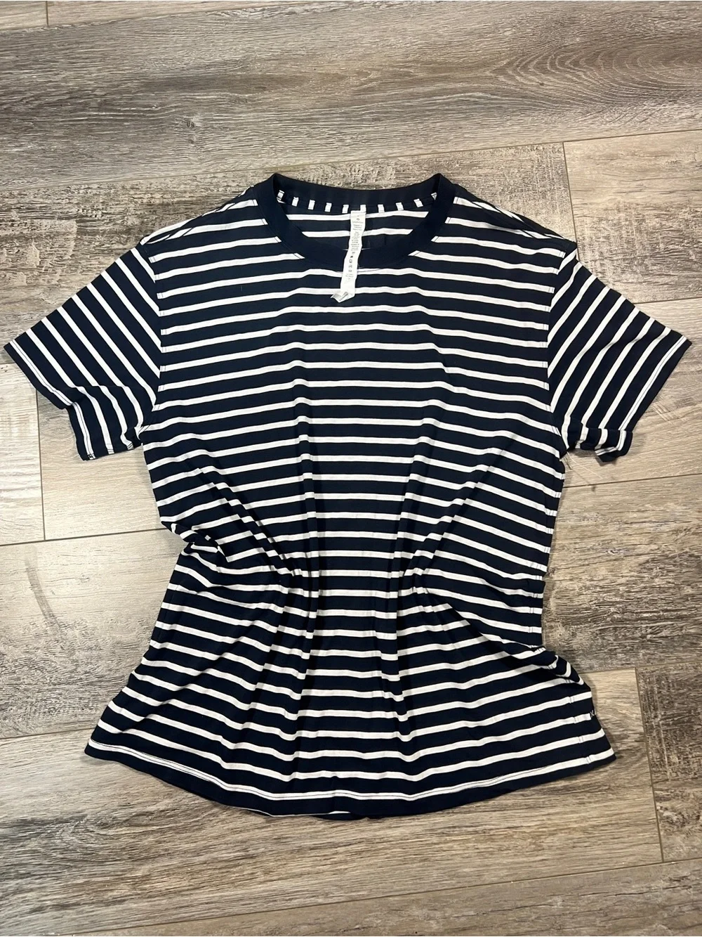 Lululemon All Yours Boyfriend Tee Yachtie Stripe True Navy White